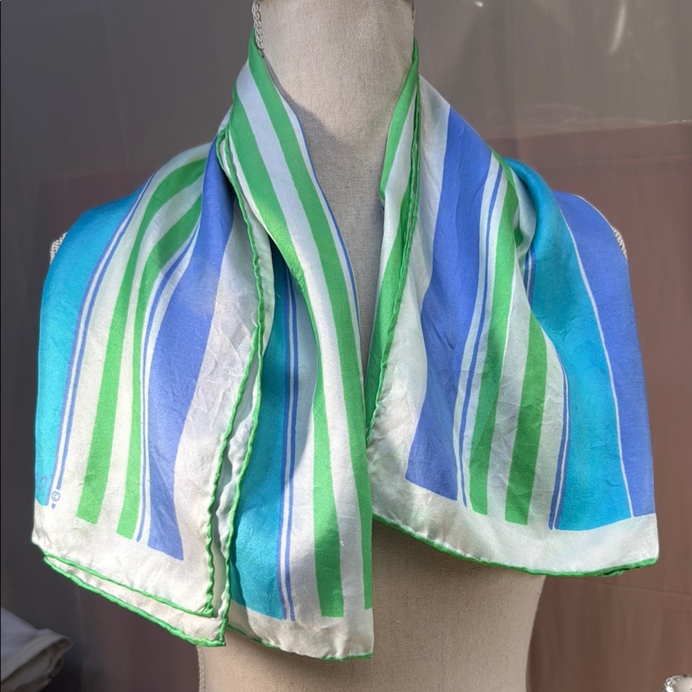 Vera Bradley Green and Blue Scarf Wrap for Elegant Layering